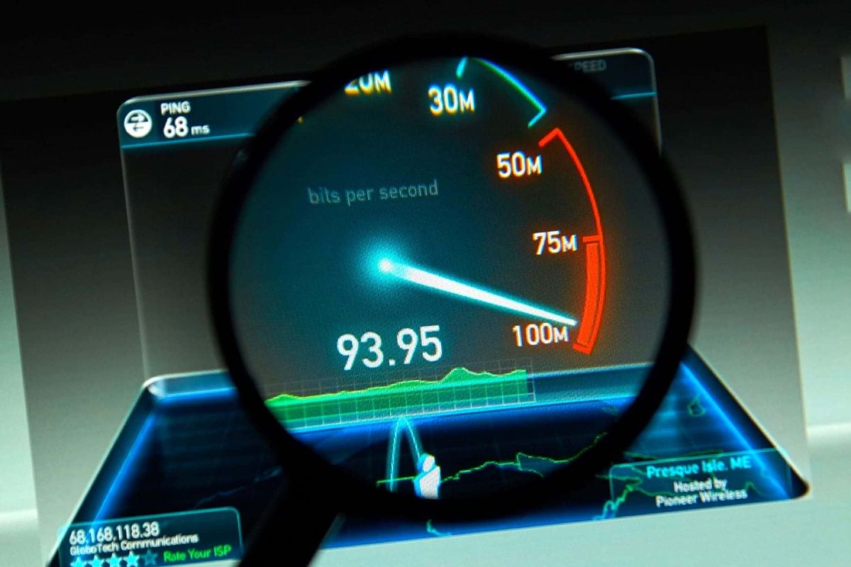 Hız testi sonucu ile ping ve jitter değerleri